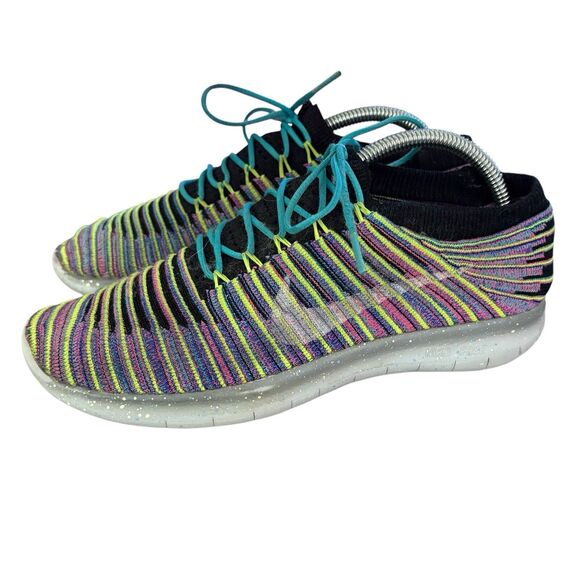 Nike Free RN Motion Flyknit Women's US 8 Blue Purple Running Shoes 834585-006 - Picture 1 of 9
